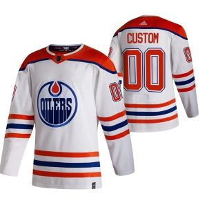 Edmonton Oilers Trikot Benutzerdefinierte 2022 Reverse Retro Weiß Authentic